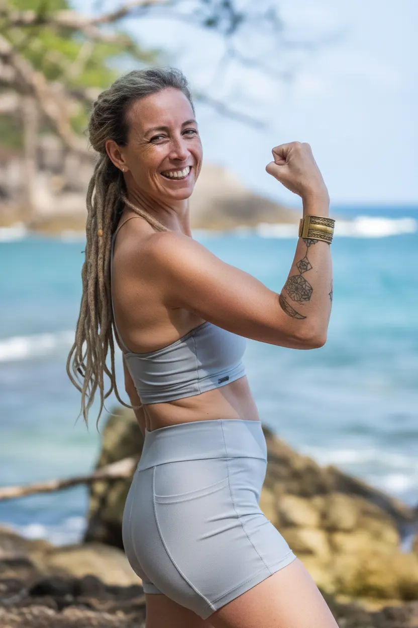 Biker Shorts - Silver