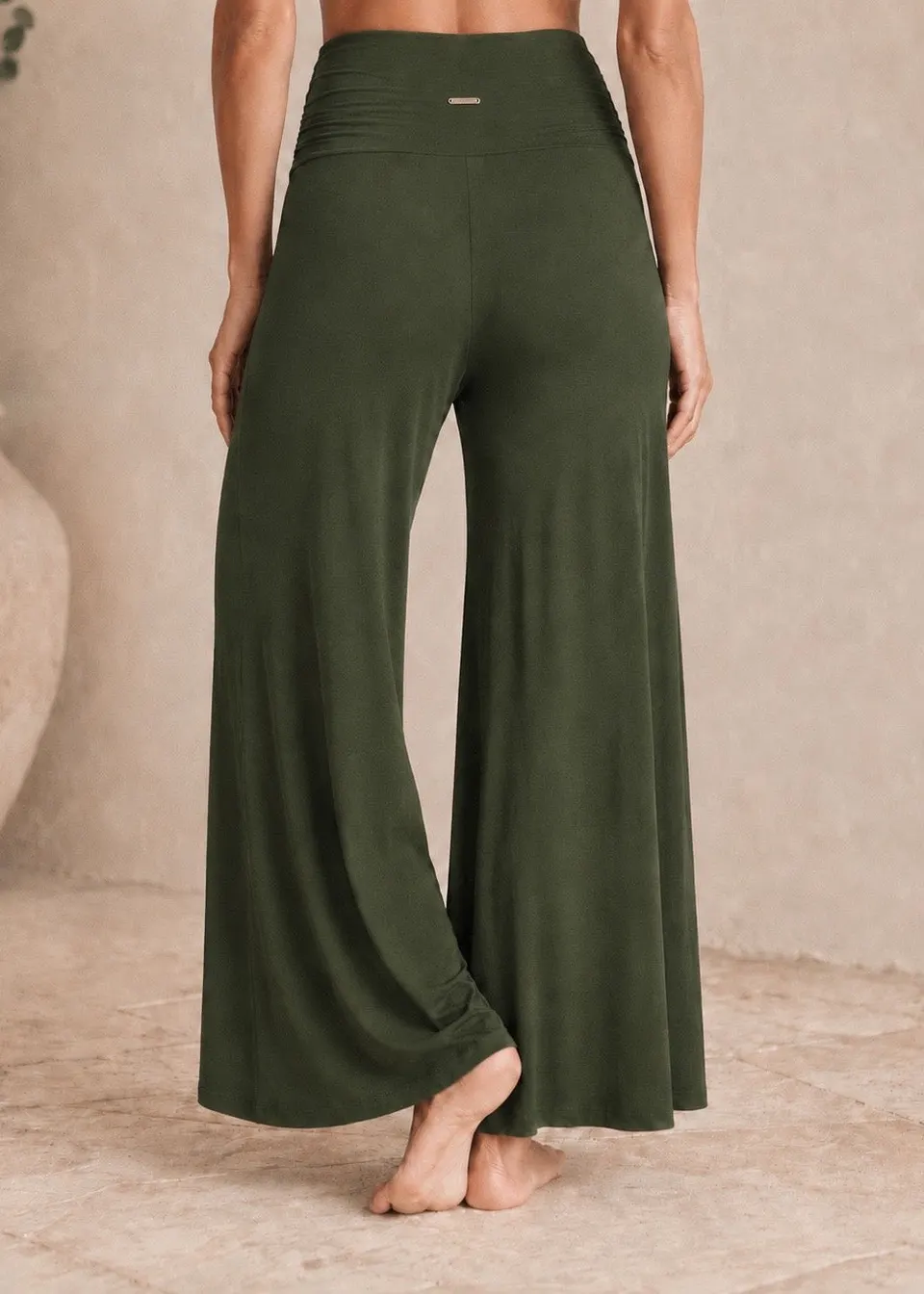 Yin Tulip Pants Forest Dusk — back angle
